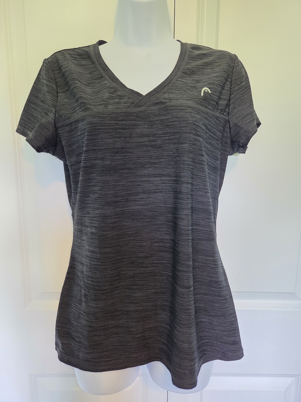 Head Women's Short Sleeve V-Neck Tee - Charcoal Gray